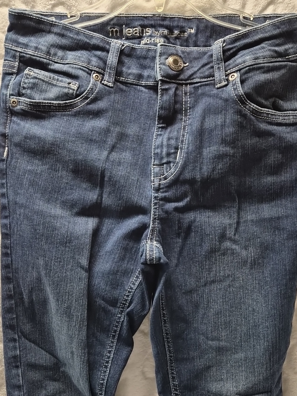 Maurices Mid-Rise Women’s Dark Blue Jeans 4 LONG